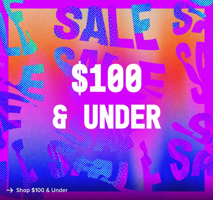 Shop $100 and under