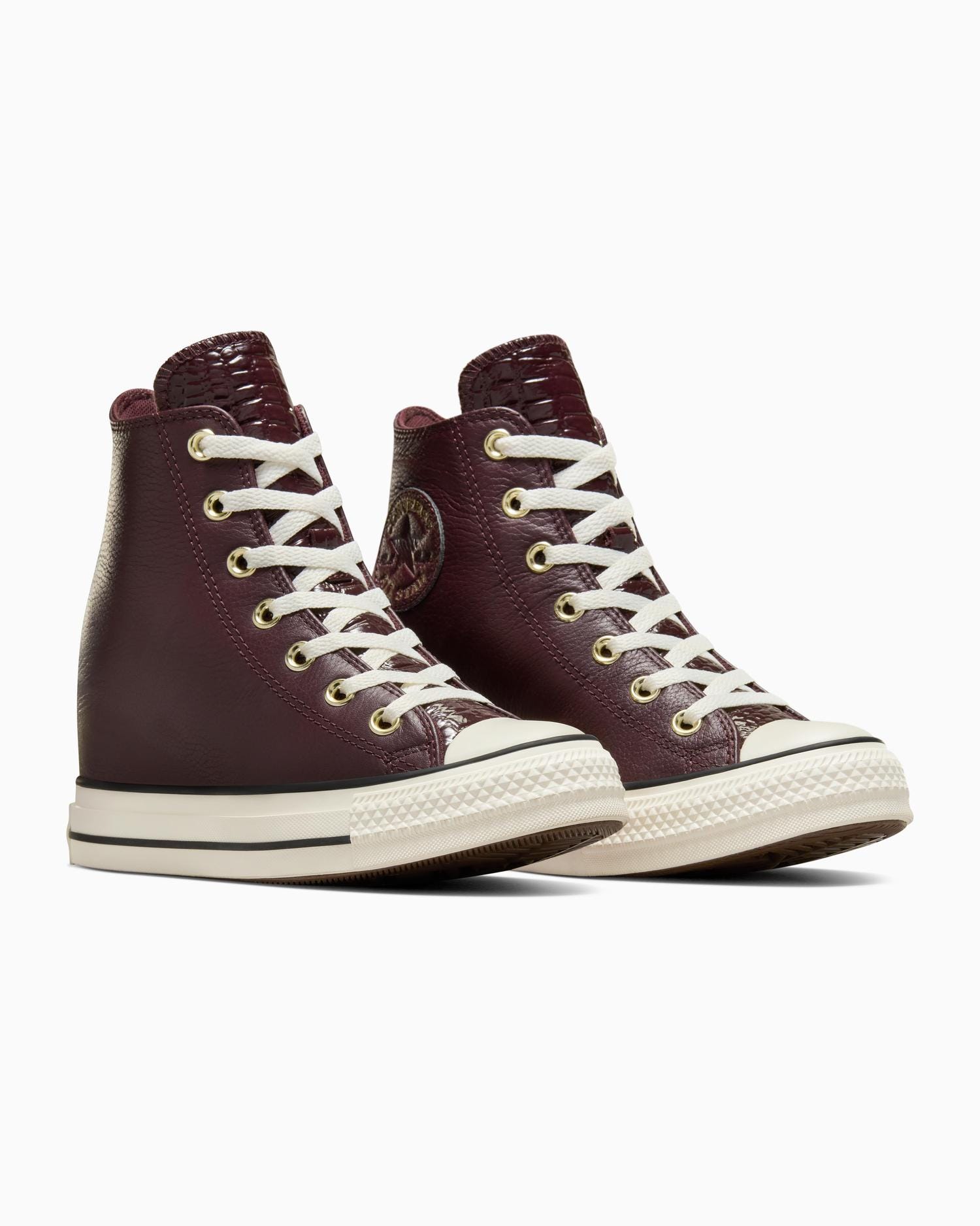 Womens Converse Chuck Taylor All Star Classic Wedge Leather High Top Bloodstone Converse Australia
