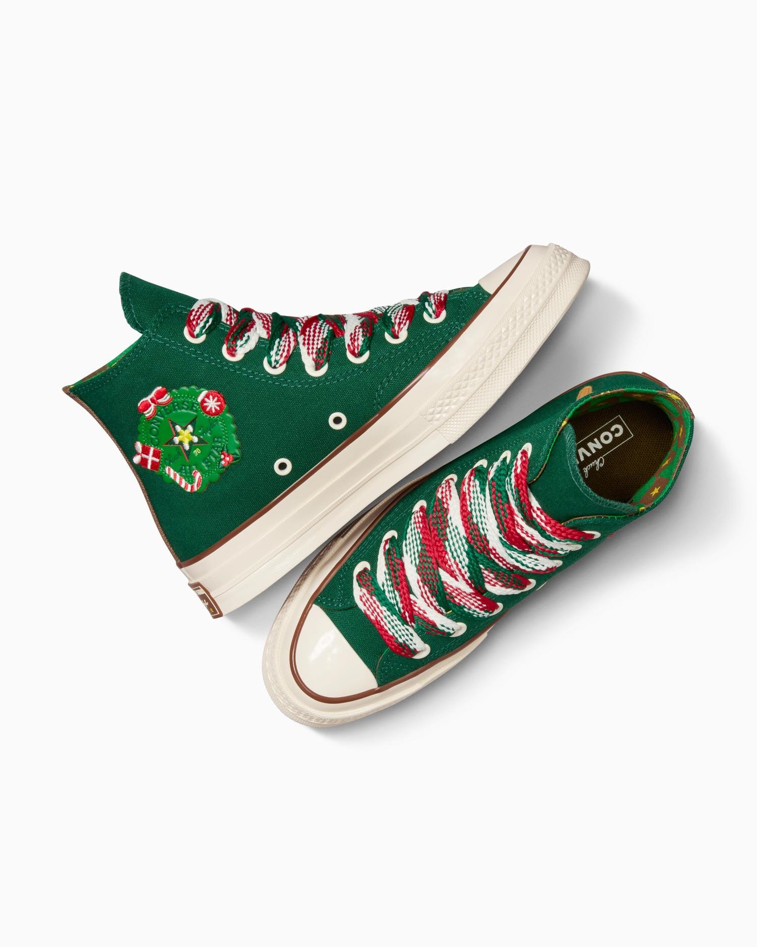 Unisex Converse Chuck 70 X Mas Gingerbread Knit Sock High Top Midnight Clover