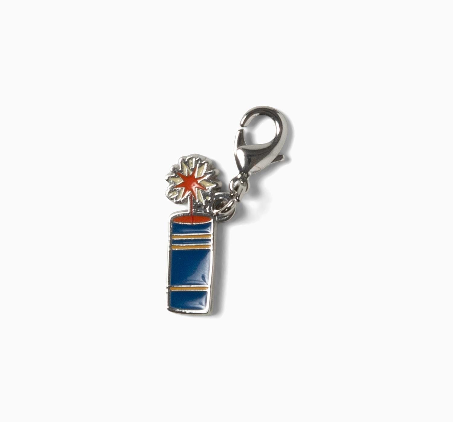 Metal Charm Firecracker Blue