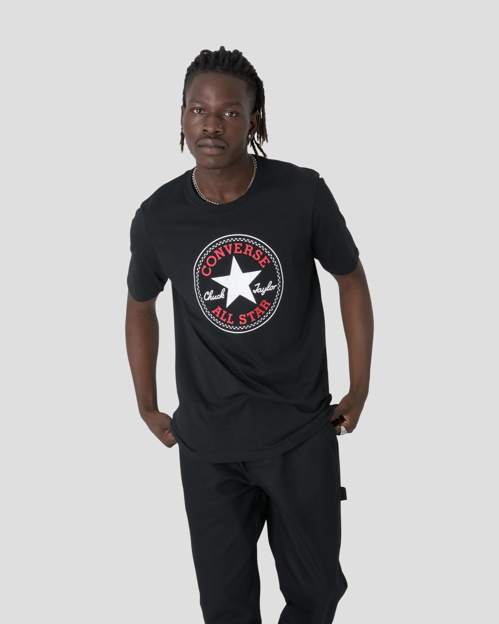 Mens Converse Chuck Patch T Shirt Black Converse Australia