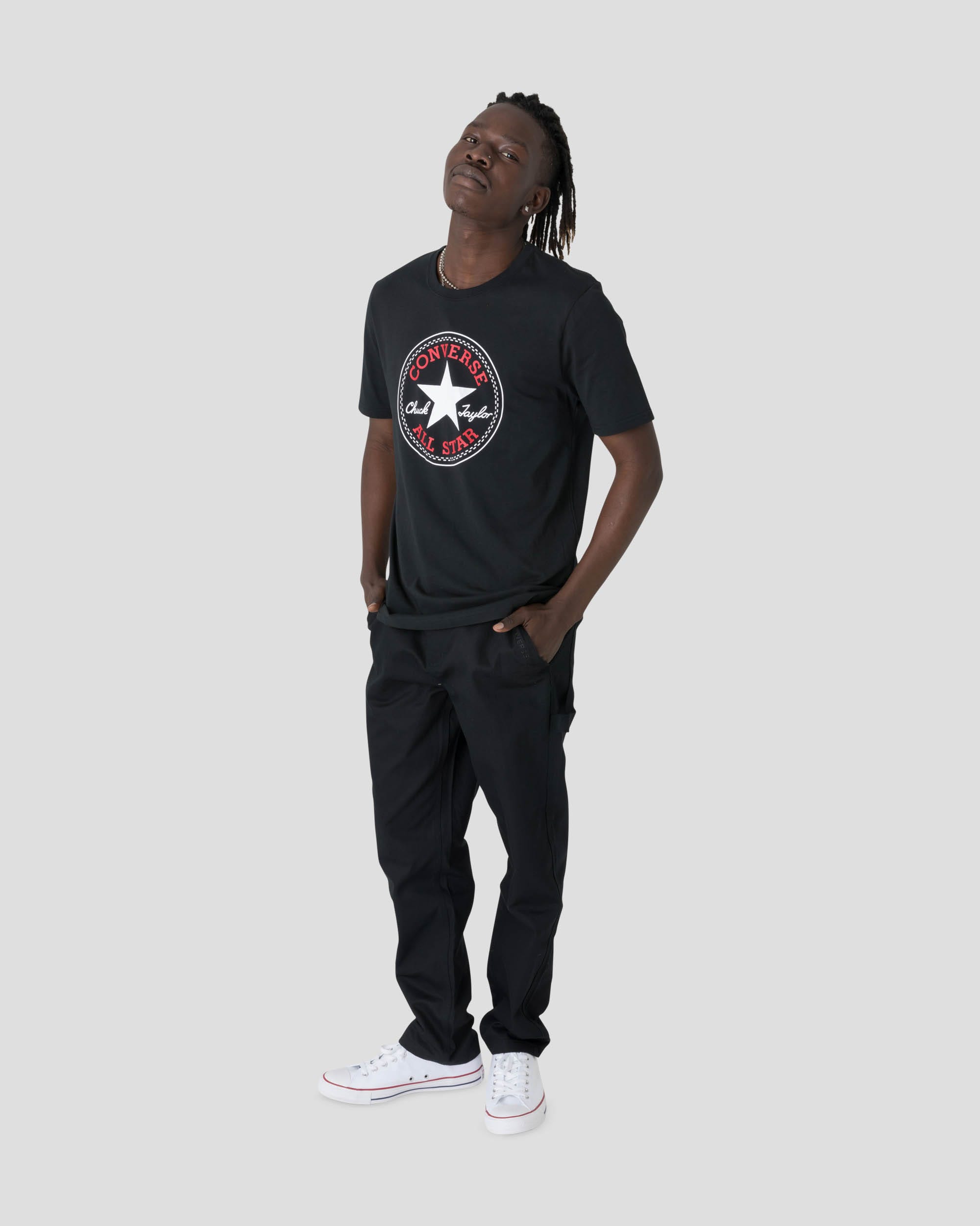 Mens Converse Chuck Patch T Shirt Black Converse Australia