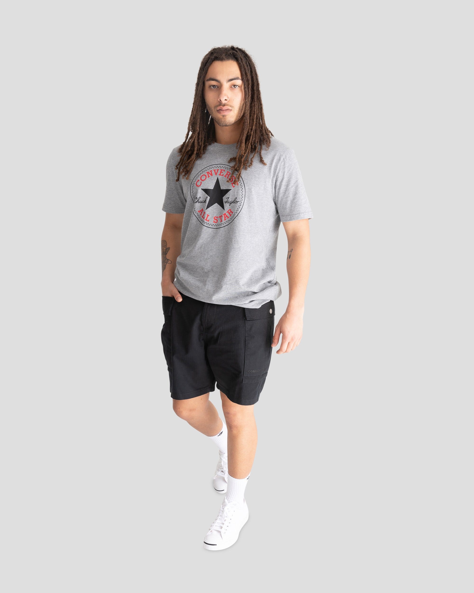 Converse deals patch shorts