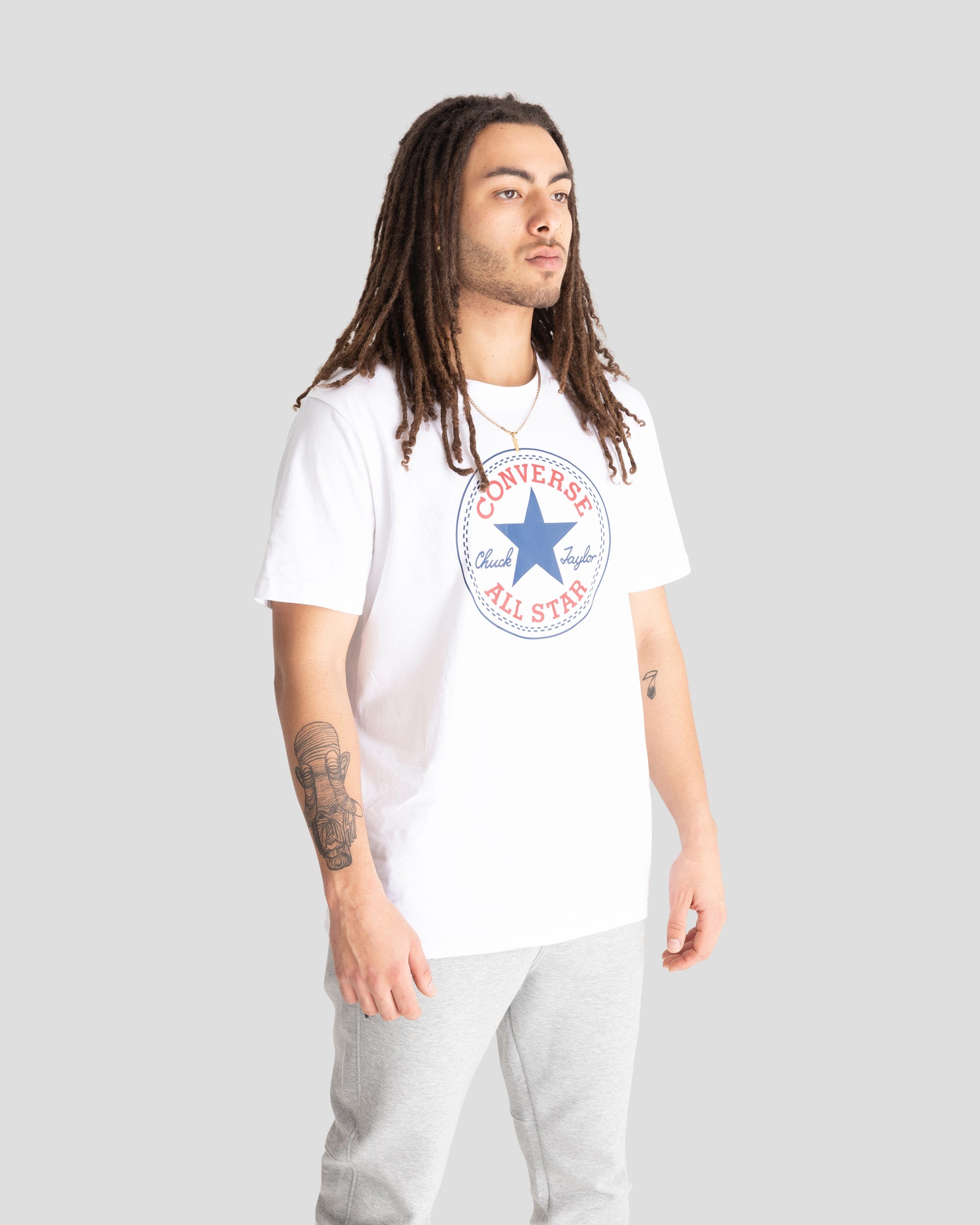 Mens white 2025 converse t shirt