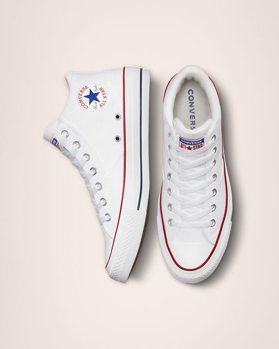 Converse all star dainty mid white top
