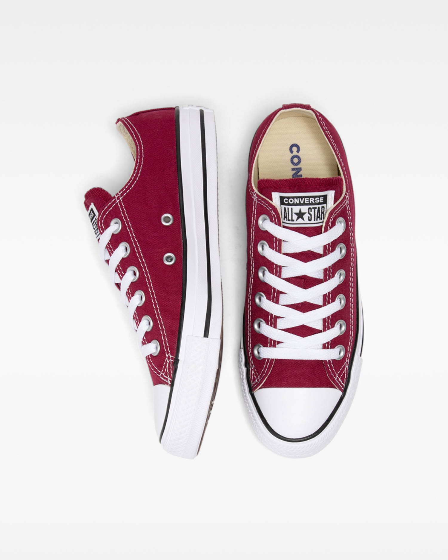 Burgundy store converse shoreline