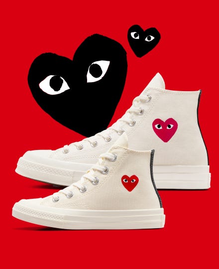 Comme des garcons converse fake 2025