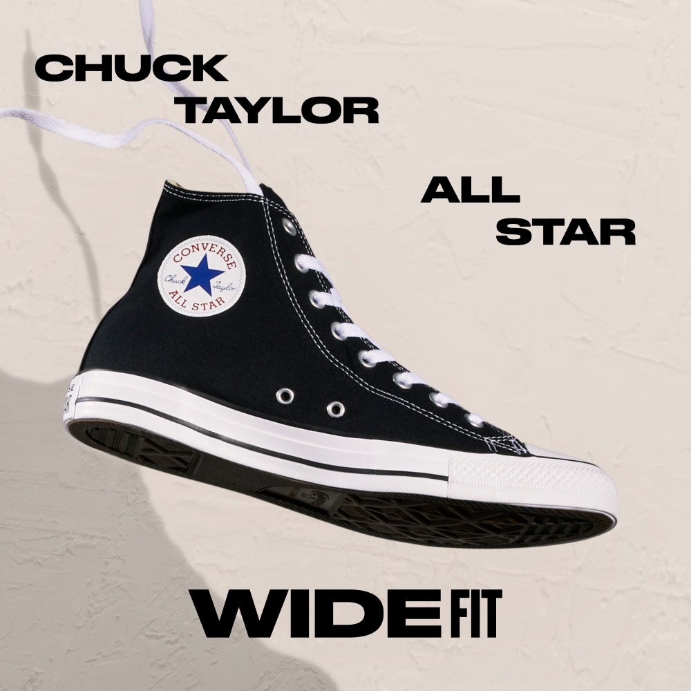 Unisex Converse Chuck Taylor All Star Classic Colour High Top Black (Wide  Fit) | Converse Australia